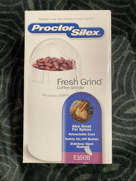 Proctor Silex Fresh Grind Coffee Grinder — White