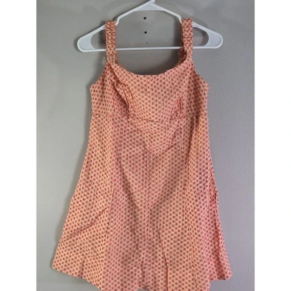 Free People Berry Kiss Mini Textured Dress‎ Size L NWT Off-Shoulder Pull Sleeve