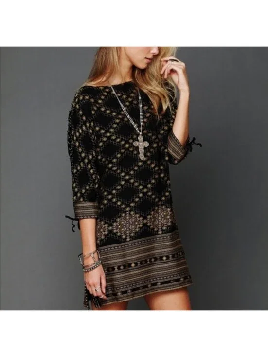 Free People New Romantics Stole My Heart Shift Dress Chain Link Whimsigoth XS/S