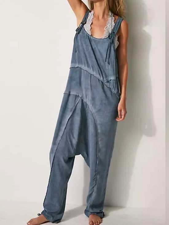 NWOT Free People Slouchy Relaxed Act Natural Shapeless Harem Romper One Piece XS