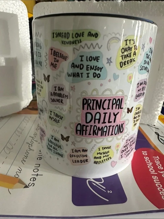 Principal Daily Affirmations Ceramic Mug - Pastel Text