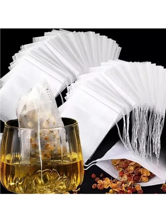 Bulk White Disposable Tea Bags 4x6- 100 Pack