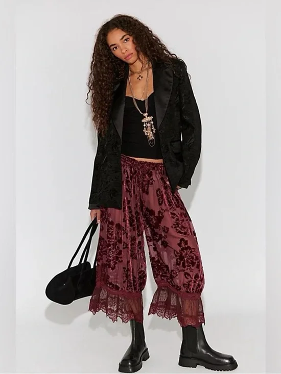 ✨NEW!✨! FP Free People Forever Young Burnout Pants Sz XL