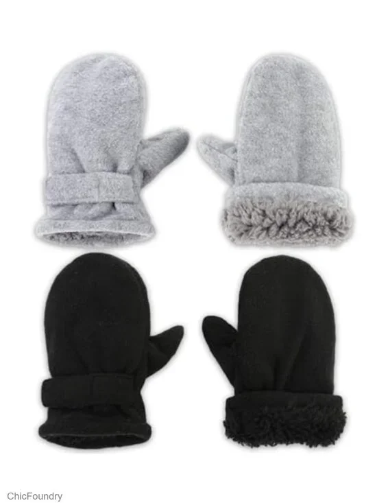 Fleece Toddler Hat & Glove Set with Sherpa Lining
