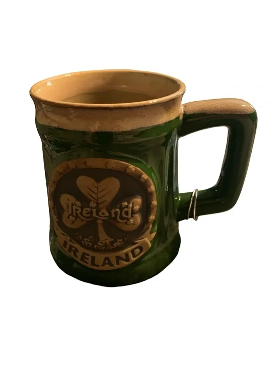 Shamrock Gift Company Pottery Mug Green Ireland St Patrick’s Day New 12 Oz