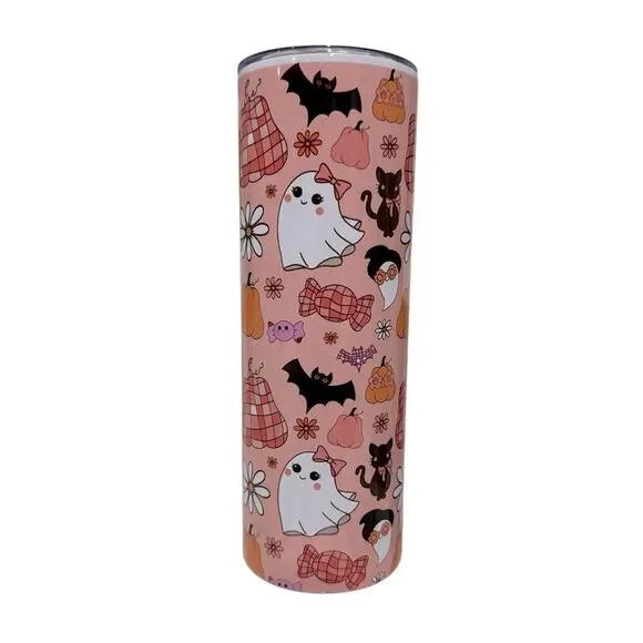Halloween Themed Pink Tumbler NWT