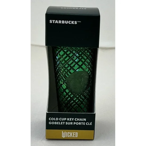Wicked Starbucks 2024 Emerald‎ City Cold Cup Keychain - Green Limited Edition