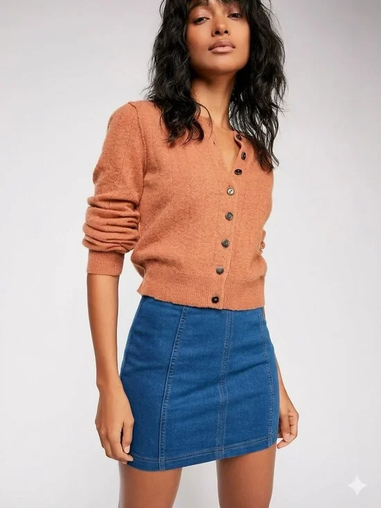 Classic denim mini skirt Free People size 4