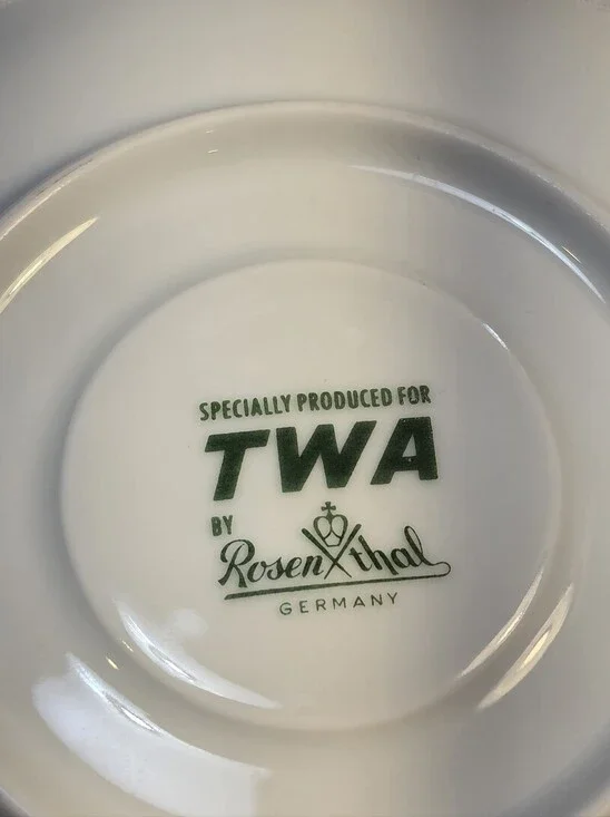 Vintage TWA Royal Ambassador First Class Cup Saucer Rosenthal Germany Airline