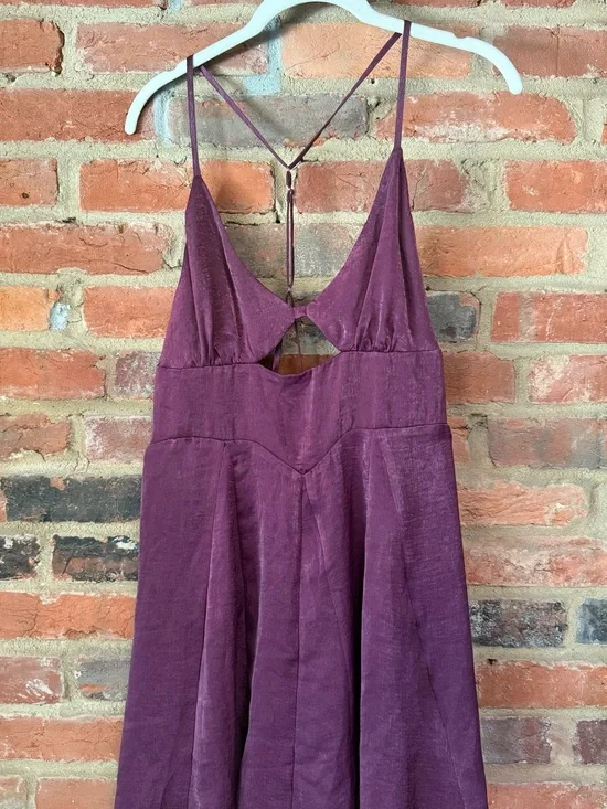 Free People Plum Purple Spaghetti Strap Midi Dress