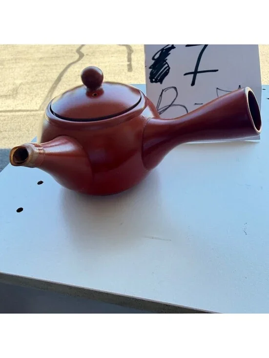 Japanese Kyusu Side-Handle Clay Teapot with Stainless Steel Infuser