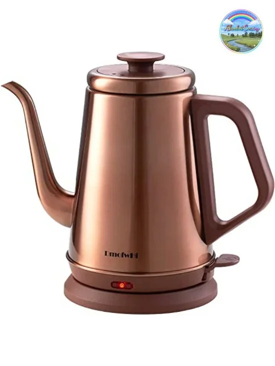 Gooseneck Electric Kettle - 304 Stainless Steel, 1.0L, Auto Shut-Off