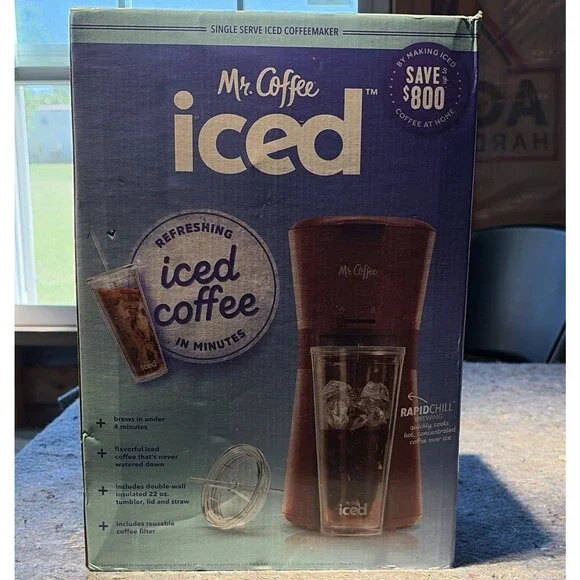 Mr. Coffee Iced RapidChill Single Serve Iced Coffee Maker w/ 22 oz Tumbler
