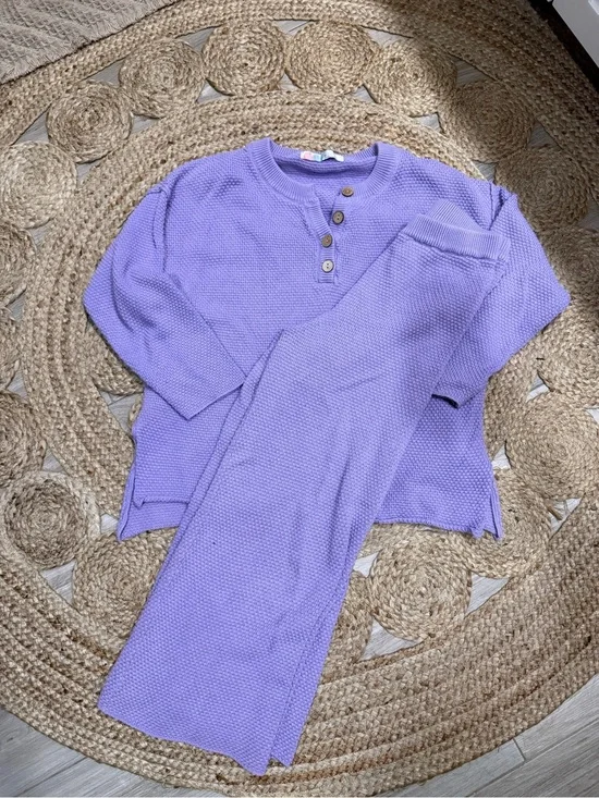 Free people Hailee sweater Lavender Lounge Set