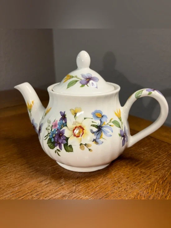 Arthur Wood & Son Staffordshire English Teapot with  flowers