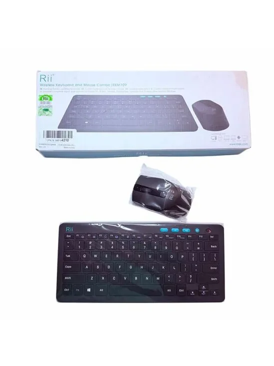 Rii RKM709 Wireless Keyboard Mouse Combo USB 2.4GHz New In Box