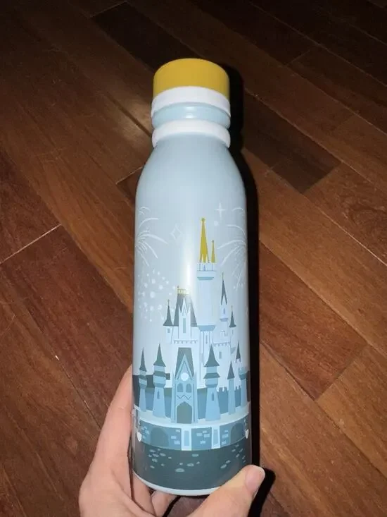 Walt Disney World 50th Castle Fireworks Color-Changing Water Bottle Hallmark