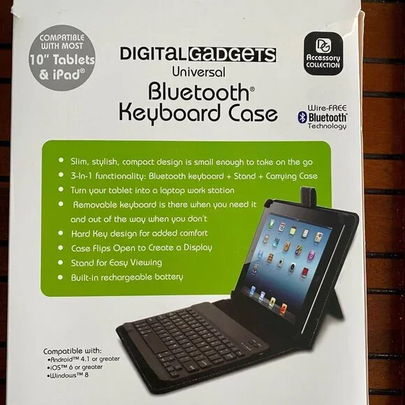 Digital Gadgets Universal Bluetooth Keyboard Case For 10