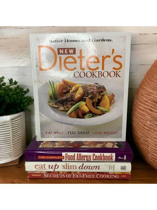 Weight Loss Diet Cookbooks Lot 4 Dieters Fodd Allergy  Cookbook Eat Up Slim Down