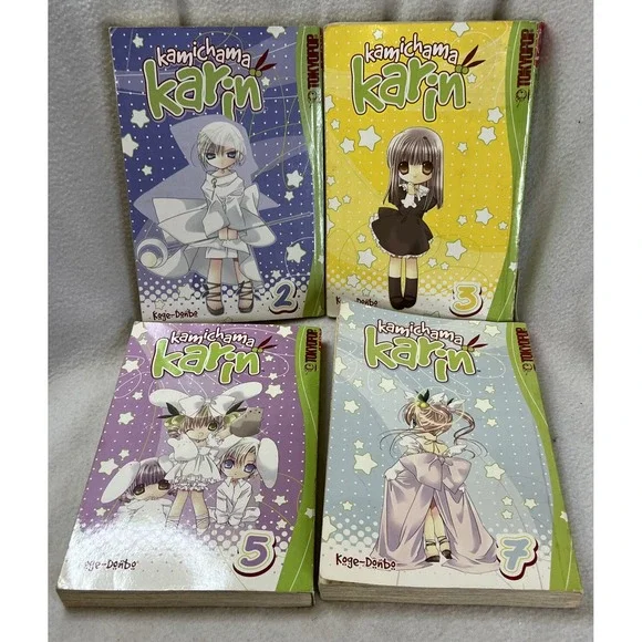 Kamichama Karin TokyoPop Books English Manga Lot Volumes 2, 3,‎ 5, & 7
