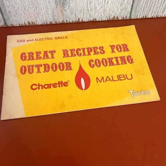 Vintage Turco‎ Charette Malibu Outdoor Cooking Recipe Booklet Gas Electric Grill