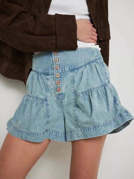 Free People Fleur Denim Shorts