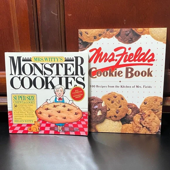 Mrs. Fields Cookie Book and Monster Cookies cookbook Set