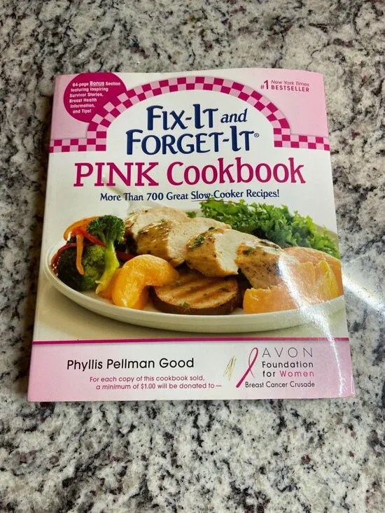 Fix-It and Forget-It Pink Cookbook Slow Cooker Recipes Avon Breast Cancer 2012