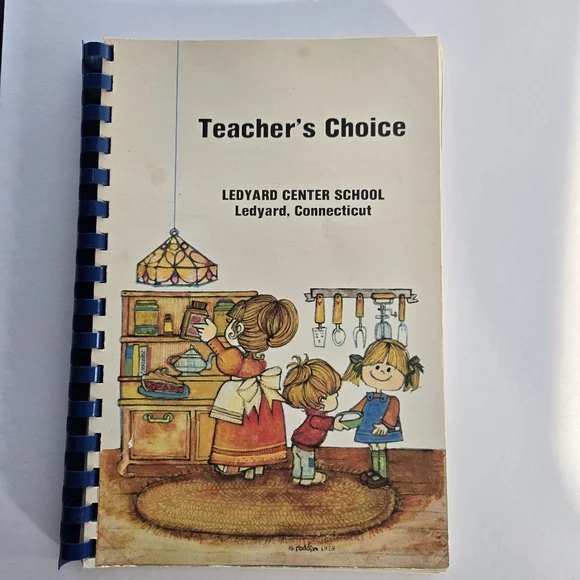 Ledyard Center School Community Vintage Cookbook 1980 Connecticut Spiral Bound