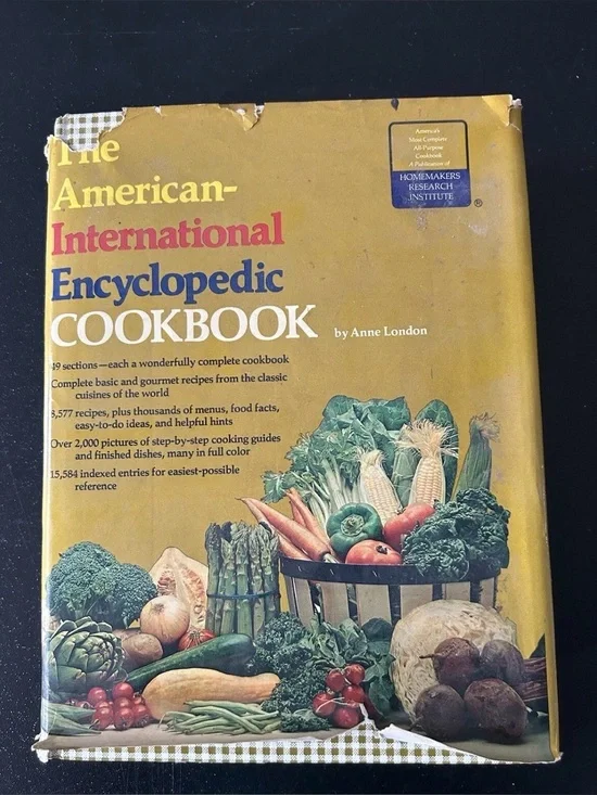 The American International Encyclopedic Cookbook 1972 Vintage Recipe Book HC DJ
