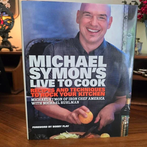 Michael Symon SIGNED‎ Live to Cook Hardcover First Edition Cookbook Iron Chef
