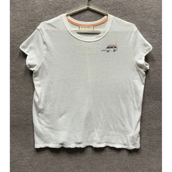 Free People Ivy T-shirt Women's Medium White Short Sleeve Soft Tee We The Free