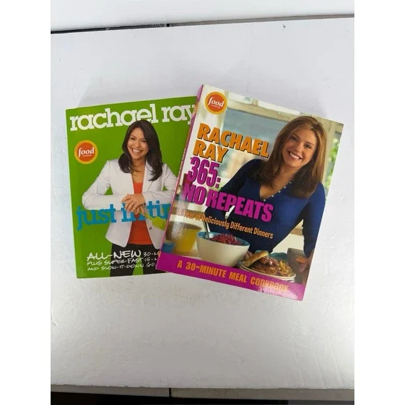 Rachel Ray Just In Time & 365: No Repeats Qty: 2 Book Lot Softcover 2007