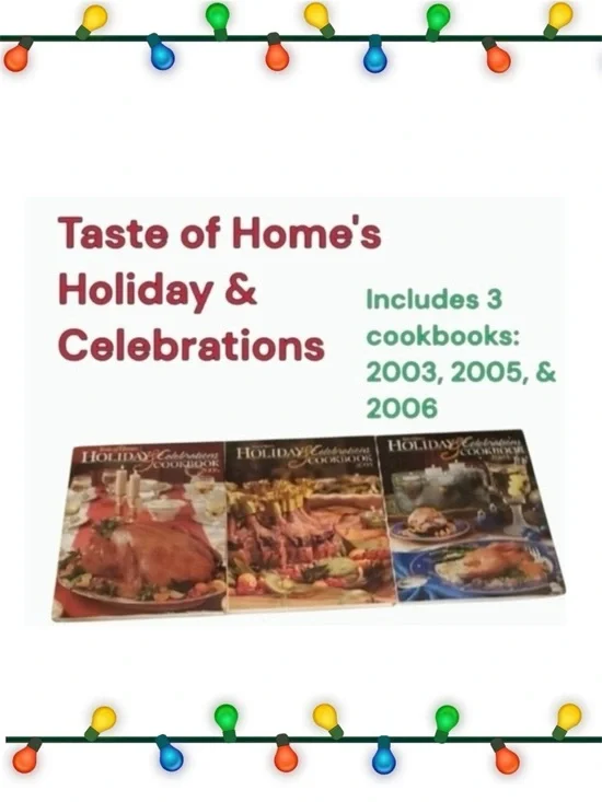 Taste Of Home's Holidays & Celebrations Three Cookbooks From Year 2003 2005 2006