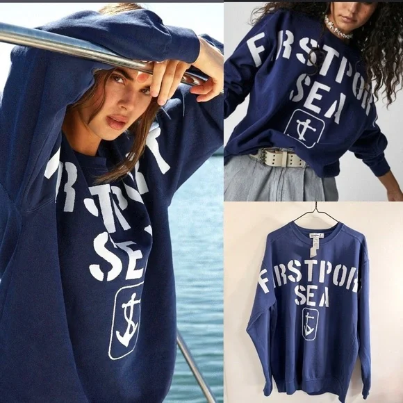Free People x First Port Sweatshirt Nautical Firstport