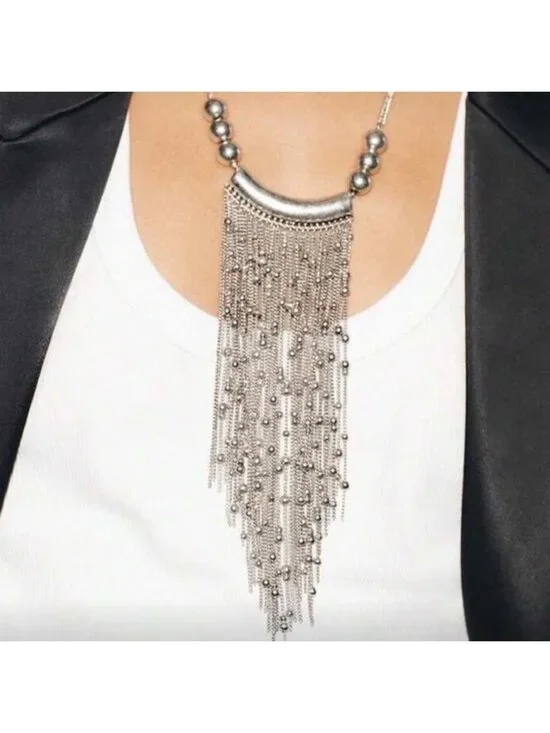 New! Silver Waterfall Necklace (3017) NWOT