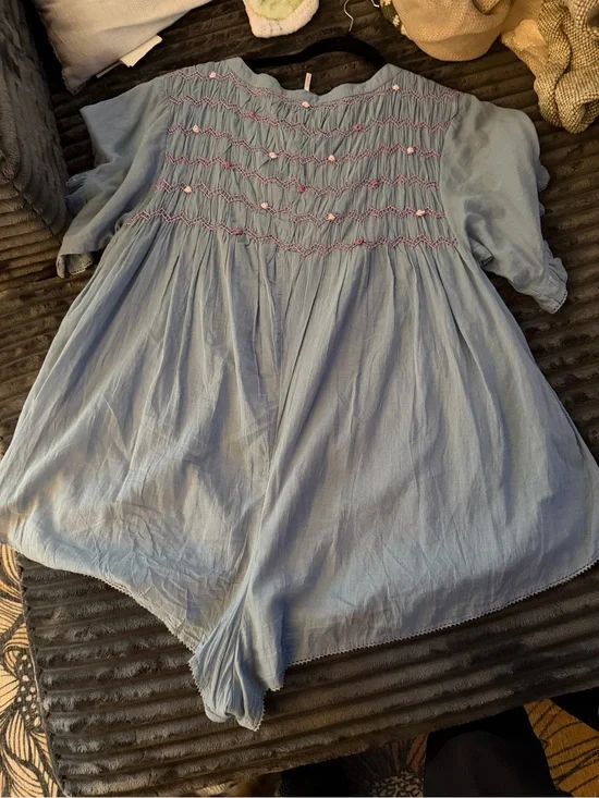 Free People Victoria Babydoll Smocked Romper
