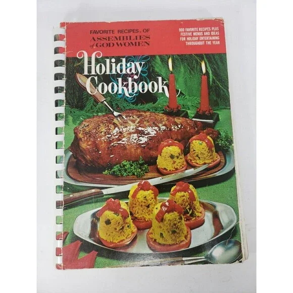 Holiday Cookbook Assemblies of God Women 900 Recipes for All Holidays VTG 1971