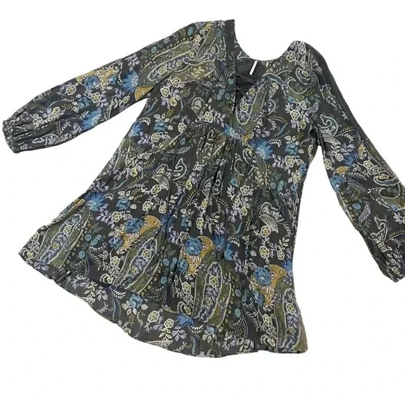 Free People Rain or Shine Floral Popover Tunic Sz M