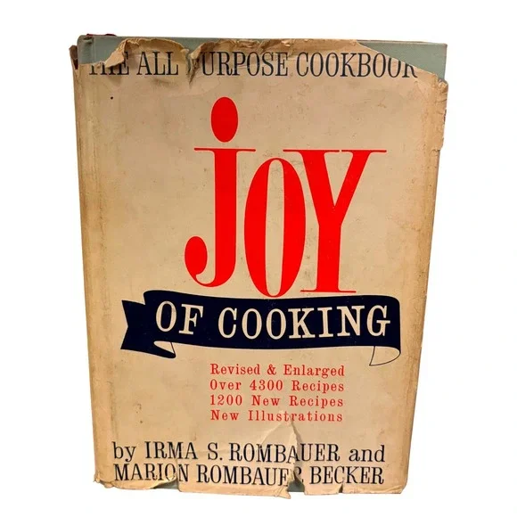 Vtg 1960s Joy of Cooking Hardcover Cookbook Mid Century Retro Kitchen Display