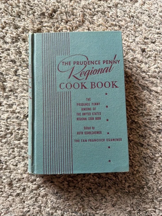 The Prudence Penny Regional Cook Book 1956 like new teal blue red hard cover
