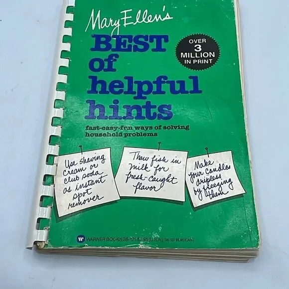 Mary Ellen’s Best of Helpful Hints” book spiral bound.