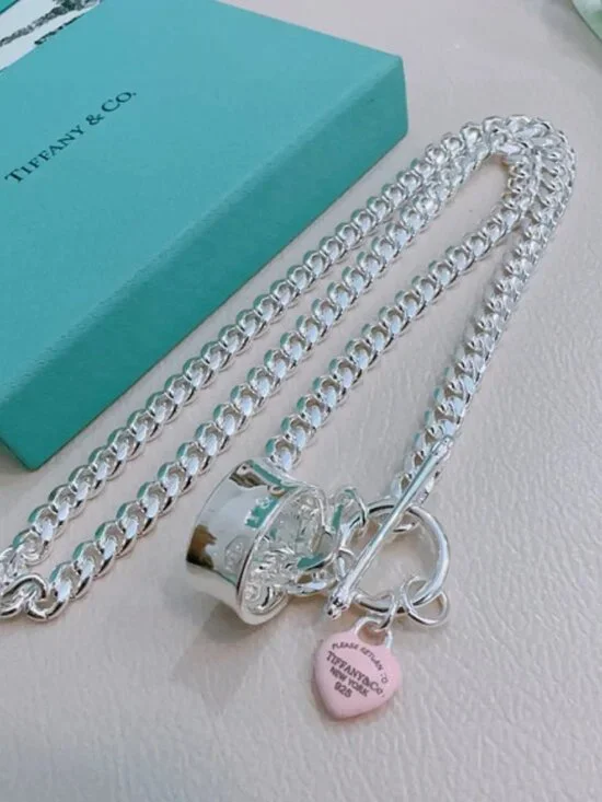 Tiffany & Co. Pink Heart Necklace