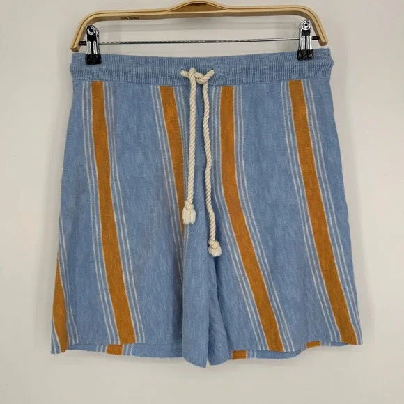 Free People Free-est Knit Striped Short XS Blue Orange Coastal Beach Boho Summer