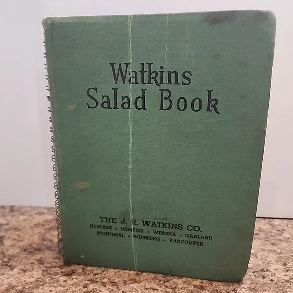 Vintage 1946 Watkins Salad Book by Elaine Allen The J.R. Watkins Co‎ Spiral