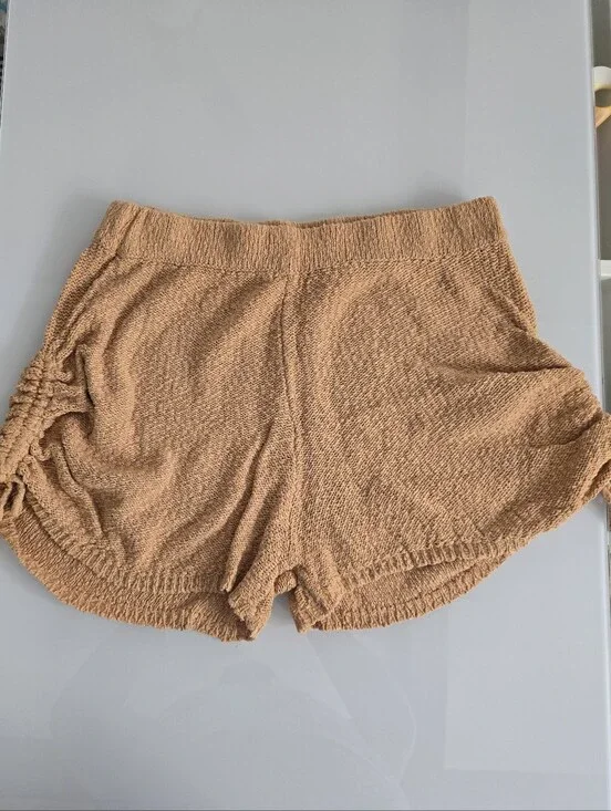 Free People Orange Sweater Knit Shorts