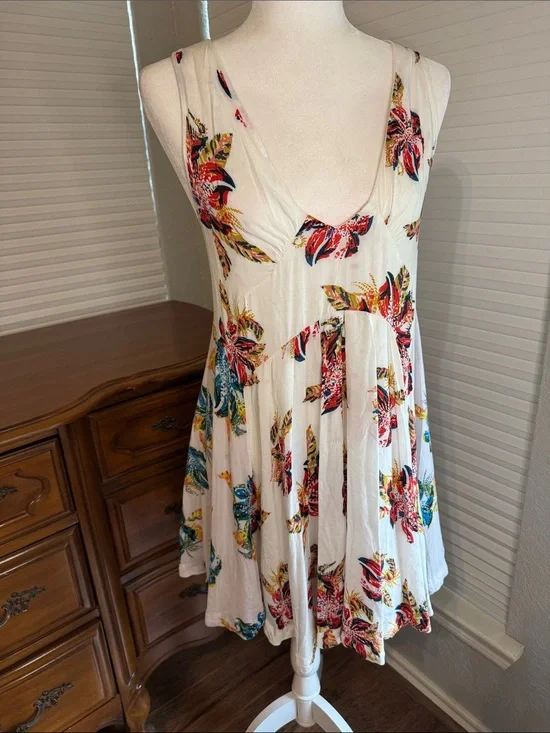 FREE PEOPLE White Floral Dress