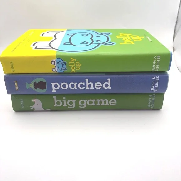Stuart Gibbs FunJungle Series Hardcover Book Set 1-3 Belly Up Poached Big‎ Game