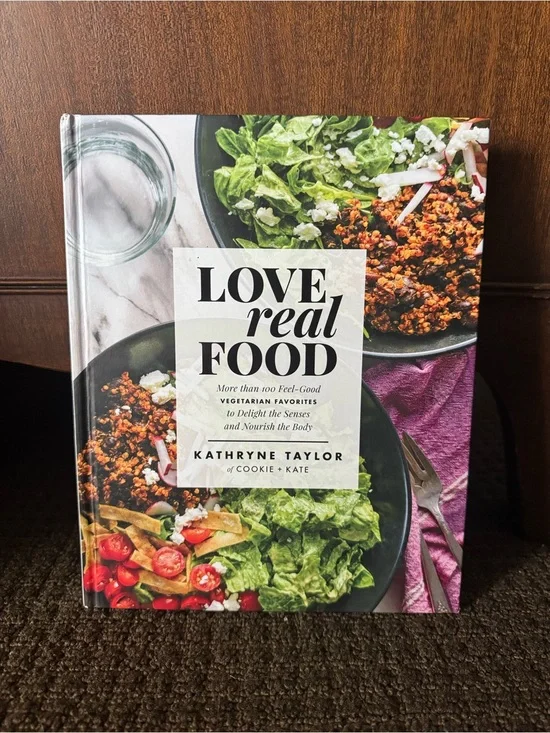 'Love Real Food' Hardcover Vegetarian Cookbook -