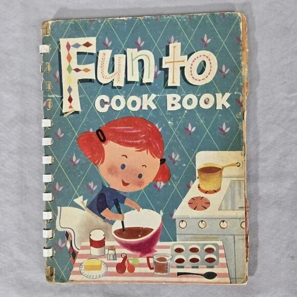 VTG Children's Fun to Cook Book Carnation Company Spiral Bound 1955 Margie Blake